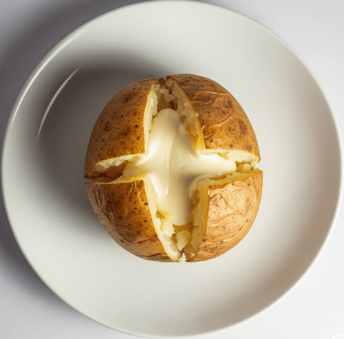 Baked Potato With Cheddar Cheese 